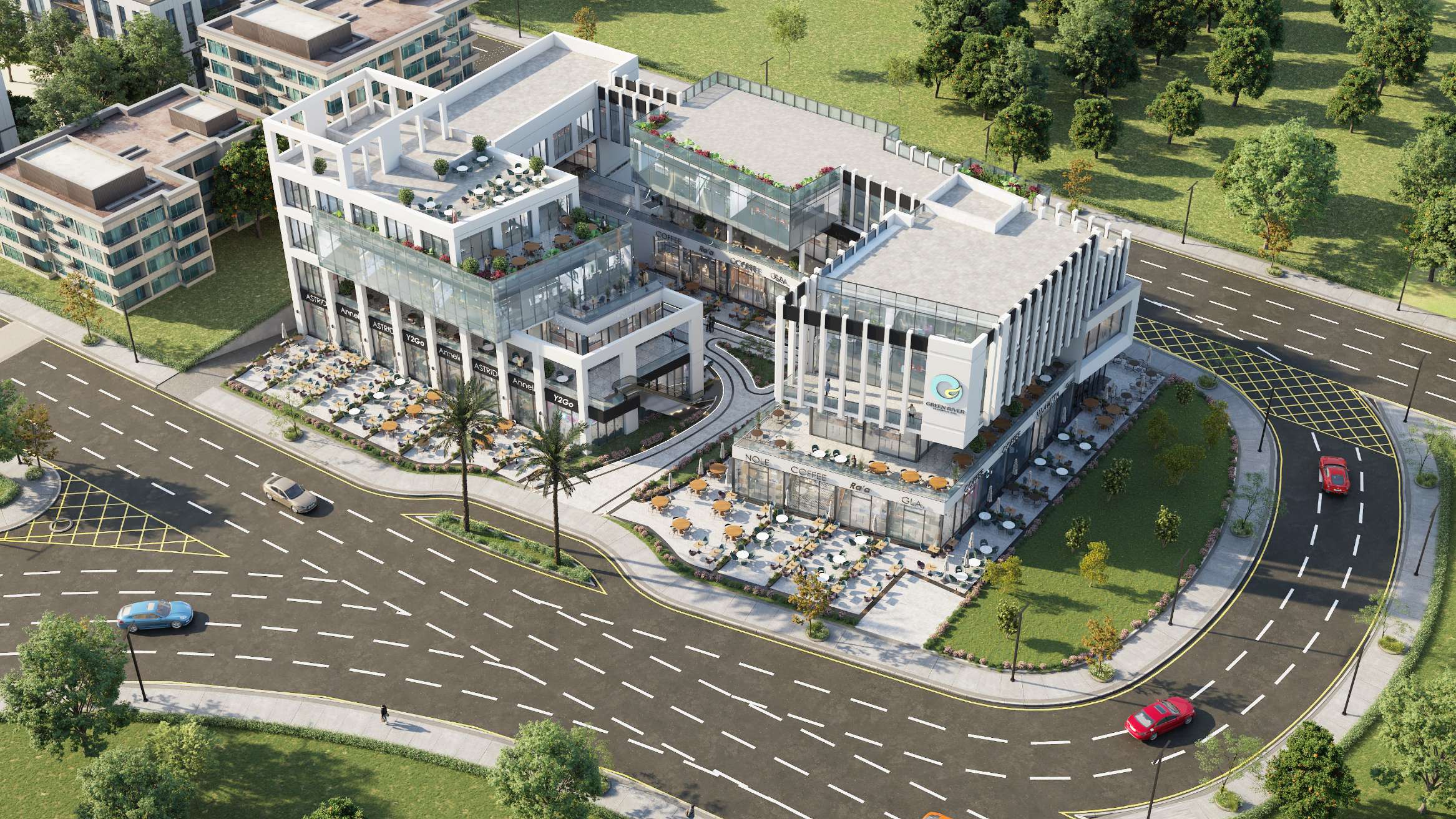 Aerial view of Hadayek Mall